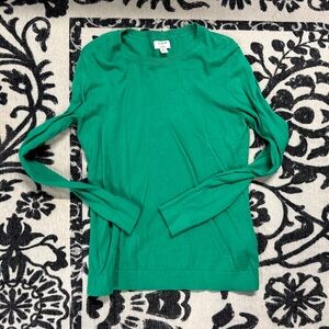 J. Crew Vibrant Green Long Sleeve Top
